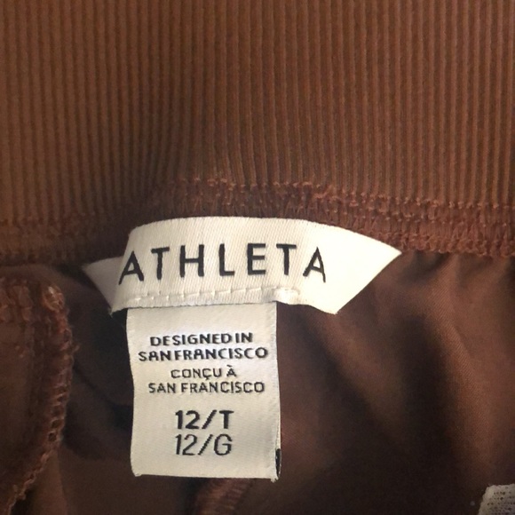 Athleta women’s brown pants size 12/T. four pocket like new condition - Picture 2 of 5